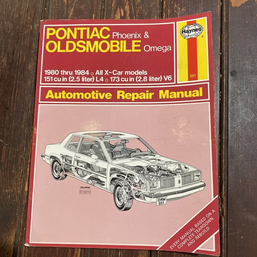 Haynes Repair Manual 1980 thru‎ 1984 X-Car Pontiac Phoenix & Oldsmobile Omega